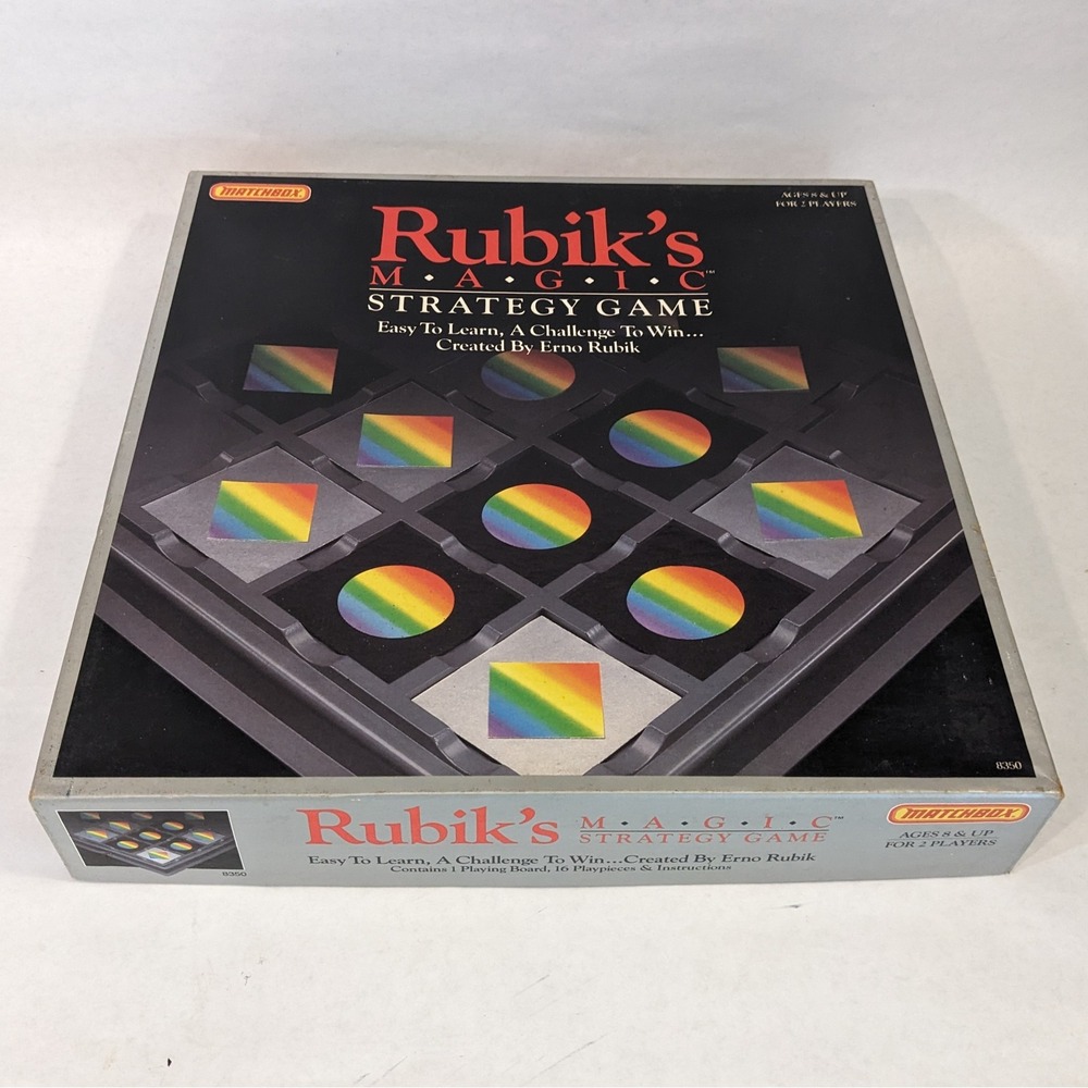 Vtg 1986 Rubik's Magic Strategy Game Matchbox Erno Rubik Complete 8350 Complete - Picture 3 of 8